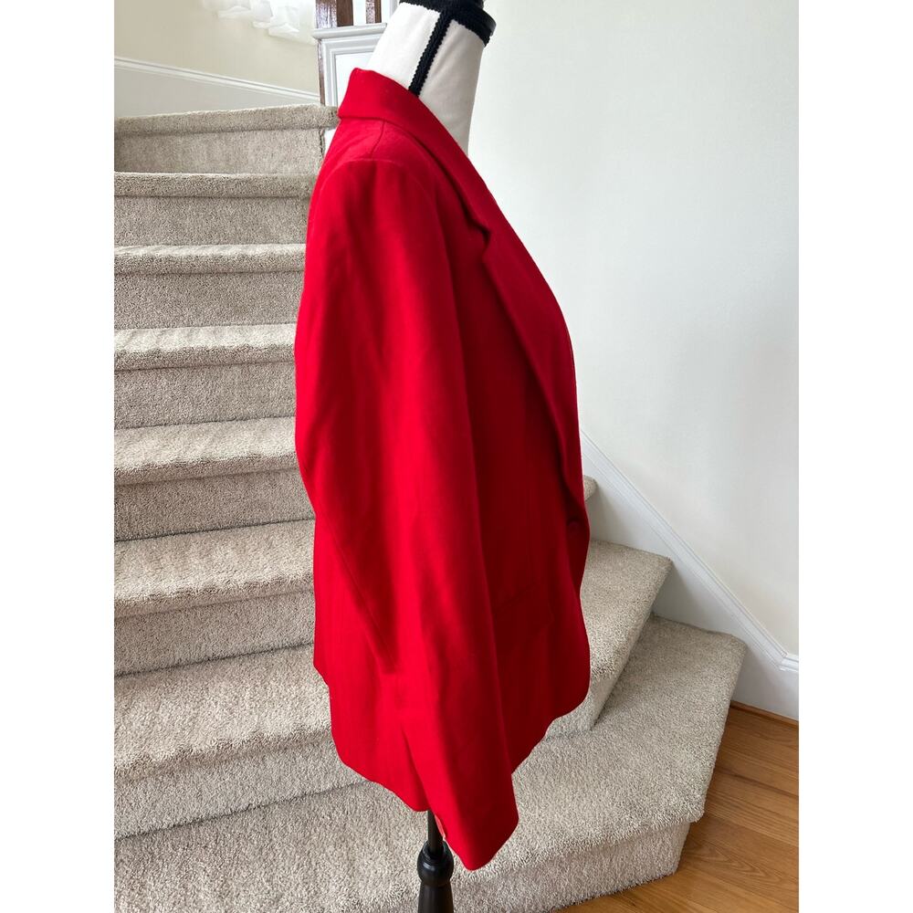 Pendleton Wool Christmas Red Single Button Blazer - image 3